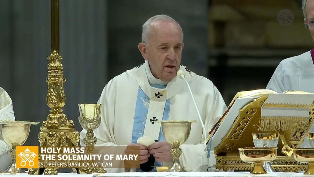 Solemnity Of Mary Mother Of God Holy Mass Pope Francis Shalom World